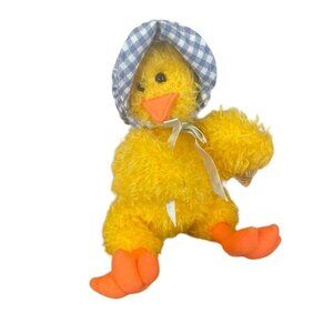 TY Attic Treasure "BONNIE" the YELLOW DUCK #6075 TAN Tag 8" PLUSH Retired